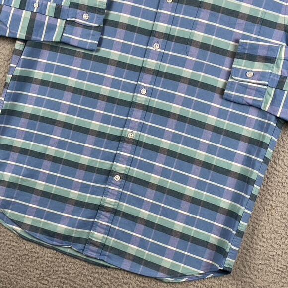 J Crew Flex Oxford Button Down Shirt Men's Large Plaid Causal Preppy Formal - Picture 8 of 13